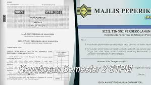 Keputusan peperiksaan akhir boleh didapati pada 8 april 2020 bermula jam 3.00 petang. Tarikh Keputusan Semester 2 Stpm 2020 Keluar Bulan Oktober