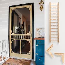 Add Wood Stock Details To A Simple Door For A Handsome Upgrade Vintage Screen Doors Screen Door Diy Screen Door