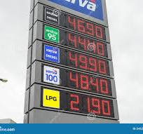 Gas and Petrol Station - Prices on Electronic Display Board ...