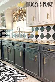 How To Paint Backsplash Tiles With Chalk Paint Tracey S Fancy In 2020 Diy Kitchen Decor Backsplash Kitchen White Cabinets Backsplash For White Cabinets