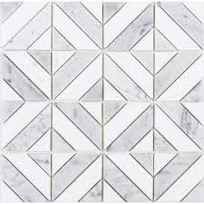 At $12.95sf this 1x4 italian carrara herringbone is a perfect addition to our collection of over 30 herringbone mosaics and 130 different italian bianco carrara mosaics, tiles and trims. Satori Venatino Parquet Polished 12 In X 12 In Polished Natural Stone Marble Look Wall Tile Lowes Com Marble Wall Tiles Natural Stone Tile Marble Look Tile