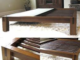 Festnight japanese style futon bed frame solid wood sheesham finish 1.4x2m: Tall Tatami Platform Bed Honey Oak Tatamiroom Com