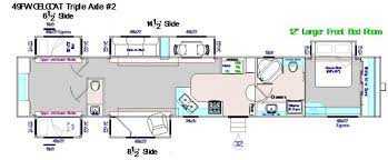 Three quarter queen mattresses are 75% the size of a regular queen in both width and height. 49 Foot Fifth Wheel 5 Slide Outs Corner Kitchen With Table And Chairs Fireplace Corner Tub Shower Rv Floor Plans Corner Tub Shower Combo Tiny House Camper