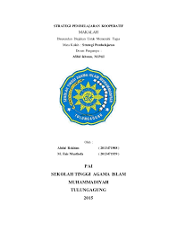 Strategi Pembelajaran Kooperatif