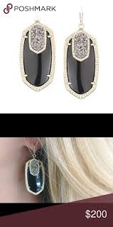 Kendra Scott Emmys Emmy Earrings Gold Hardware Black Stone