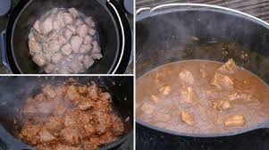Schwarzbier Gulasch Aus Dem Dutch Oven Rezept Gulasch Biergulasch Gulasch Rezepte