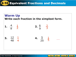 Check spelling or type a new query. Ppt Warm Up Write Each Fraction In The Simplest Form 1 2 3 4 Powerpoint Presentation Id 6557383