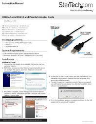 The parallel port controller is very easy to use and gives you a visual of which devices are turned on or off. Instruction Manual Usb To Serial Rs232 And Parallel Adapter Cable