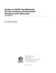 Guide To Astm Test Methods For The Analysis Of Petroleum