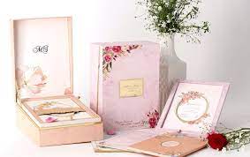 Mandeep Simranjit Gold Leaf Design Studio Indian Wedding Invitation Box Indian Wedding Cards Luxury Wedding Invitations