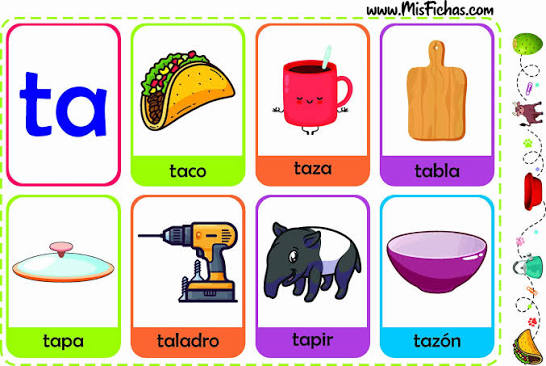 Hora de compartir.... les compartimos el silabario de las sílabas ta, te,  ti, to y tu Te recomendamos enmicar o ponerle cinta para poder trabajar con  los niños. #letrat #silabario #worksheets #fichasparaimprimir #