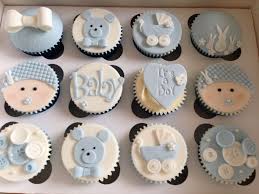 We're going to need a cupcake and two different shades of blue and a black pastry bag. Baby Boy Cupcakes Baby Shower Cupcakes For Boy Baby Boy Cupcakes Baby Shower Desserts