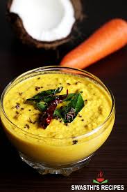 Carrots sometimes get put into a corner as a colorful addition to a soup or the base of a stew. Carrot Chutney Easy Carrot Pachadi Swasthi S Recipes