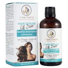 I love the organic argan hair serum ! Hair Serum With Organic Argan Oil From Morocco Pure Jojoba Oil And Wheat Germs Protects Softens Nourishes And Smooths Frizz Free Fat Free Clock Amazon De Beauty
