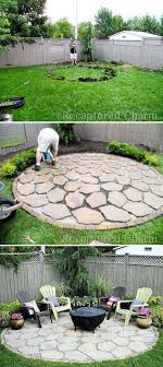 A Stone Patio For Backyard Entertainment Backyard Easy Landscaping Diy Backyard