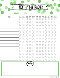 Free Printable Monthly Bill Payment Tracker Full Size Monthly Bill Bill Tracker Printable Financial Organization Printables