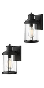 If you have any questions about your purchase or any other product for sale, our customer service. Zeyu Outdoor Wall Light Exterior Wall Sconce With Dusk To Dawn And Motion Sensor Black Finish With Clear Glass Shade Zw07b Se Bk Amazon Com