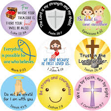 Make a statement with tons unique designs or create your own custom bumper sticker with text and images. Fancy Land Bible Verse Stickers Christian Scripture Quotes For Church Vbs 200pcs Per Roll Buy Online In Andorra At Andorra Desertcart Com Productid 125309223