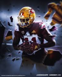 Brandon Aiyuk San Francisco 49ers Arizona State Sun Devils In 2020 San Francisco 49ers Football Nfl Football Wallpaper Texans Football