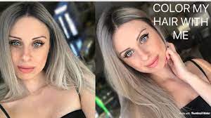 See these updated looks on blonde hair with dark roots! Dye My Hair With Me Blending Dark Roots Into Blonde Reverse Balayage Root Smudge Youtube