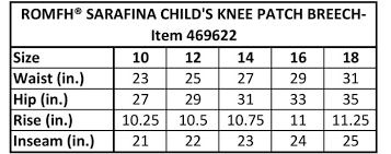 romfh childs sarafina knee patch breeches