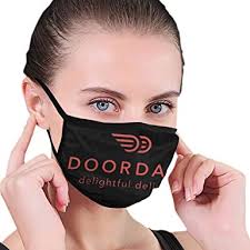 Amazon Com Roupaze Black Face Mask Doordash Delightful Delivery Face Mask Reusable Clothing
