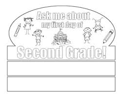 A coloring sheet for 1st graders about people from around the world. First Day Of Second Grade Coloring Pages Worksheets Teaching Resources Tpt
