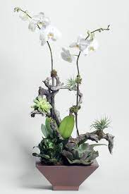 Classic White Orchid Arrangement Orchid Flower Arrangements Silk Orchids Arrangements Orchid Arrangements
