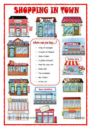 Shopping In Town English Games English Lessons English Exercises