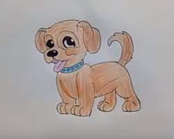 Skip the next 2 circles. How To Draw A Cartoon Dog Cute And Easy Easy Animals To Draw