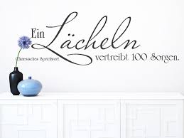 Wandtattoo Ein Lacheln Vertreibt 100 Sorgen Chinesische Weisheit Als Wandtattoo