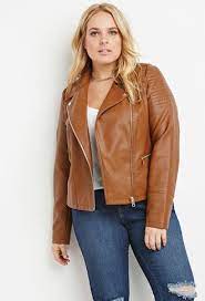 Topstitched Faux Leather Jacket