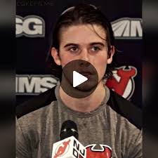 Jack Hughes Post-Game Sweaty Hair Highlights