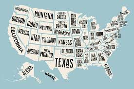 Estados unidos para colorear carreteras de mexico mapas mapa de mexico blanco y negro el mapa de texas. Mapa Los Estados Unidos De America Del Cartel Con Nombres Del Estado Ilustracion Del Vector Ilustracion De Plano Recorrido 77954988