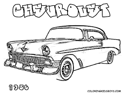 Convertible car on the road. Printable Coloring Pages Old School Cars Coloring Home
