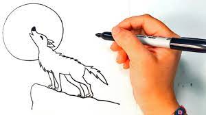 Draw an easy monkey, step by step, drawing sheets, added by dawn, october 23, 2010, 1:42:10 pm. How To Draw A Wolf For Kids Wolf Easy Draw Tutorial Youtube
