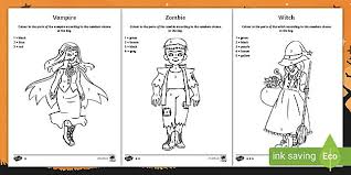 When printing in pdf, you will get the ideal print quality. Halloween Color By Number