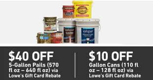Collection of most popular forms in a given sphere. Lowes Paint Rebate 10 Back Per Gallon Or 40 Back Per 5 Gallon Pail Coupons 4 Utah