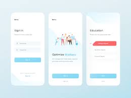 Hrms App Sign In Splash Screen Registration In 2020 Splash Screen Social App Design Music App Design