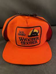 Vtg Jack Daniels Wyooter Hooter Trapper Hat Made In The Usa Patch Cap Med Large Trapper Hats Hat Making Hats