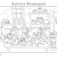 Santa S Workshop Coloring Page Disney Coloring Pages Cartoon Coloring Pages Christmas Coloring Pages