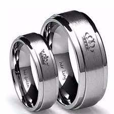 Ring His Queen And Her King Couple Ring Tungsten Ring Set Queen Rings Couples Ring Set