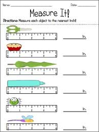This Freebie Contains Worksheets For Helping Students Measure To The Nearest Inch Half Inch An Measurement Worksheets First Grade Math Measurement Activities