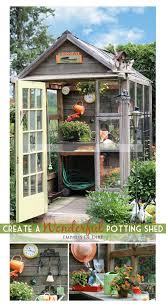 How To Create A Wonderful Potting Shed With Vintage Garden Tools And An Eye Catching Color Theme Ad Pottingshed Haus Und Garten Garten Gartenhaus Bauen