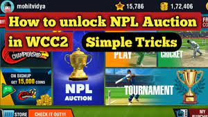 World cricket championship 2 mod apk working on all android versions; How To Unlock Npl Auction In Wcc2 Simple Tricks Youtube