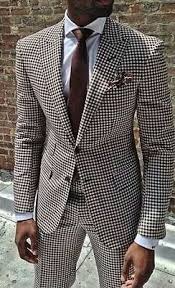 Black And White Check Blazer Mens Men Wedding X Mas Groom White Black Check Tweed 3pc Suit Jacket Pant Shirt St28 Suit Fashion Mens Fashion Suits Prom Suits For Men