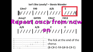 Isnt She Lovely Moving Chord Chart