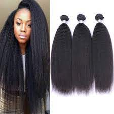 Brazilian kinky straight features lengths: Imayli 8a Brazilian Kinky Straight Human Hair 3 Bundles 16 18 20 Total 300g Yaki Human Hair Bundles 100 Unprocessed Brazilian Virgin Remy Human Hair Weave Extensions Natural Black Buy Online In Botswana