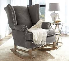 Thatcher Leather Rocker Ottoman Rocking Chair Nursery Baby Furniture Furniture