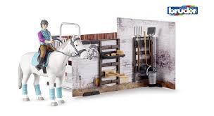 Bruder Bworld Paardenstal Met Paard Ruiter En Accessoires 62506 In 2020 Paarden Paardenstal Witte Paarden